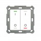 Push Button Lite 55, 2-fold, white glossy finish, Version I/O symbol