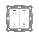Push Button Lite 55, 2-fold, white glossy finish, Version UP/DOWN und I/O symbol