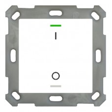 Push Button Lite 55, 1-fold, white glossy finish, Version I/O symbol, with temperature sensor