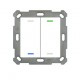 Push Button Lite 55, 2-fold, white glossy finish, Version NEUTRAL, with temperature sensor