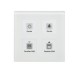 Glass Push Button 4-fold, Flush mounted, White, Surrounding orientation light