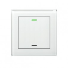 Glass Push Button II Lite, 1-fold, White, Version NEUTRAL