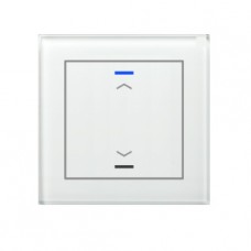 Glass Push Button II Lite, 1-fold, White, Version UP/DOWN symbol