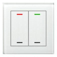 Glass Push Button II Lite, 2-fold, White, Version NEUTRAL