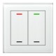 Glass Push Button II Lite, 2-fold, White, Version NEUTRAL